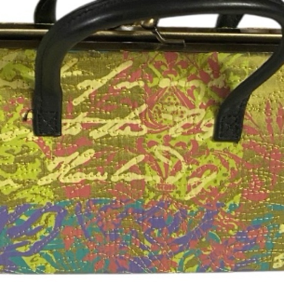 Kristen Lee Designs, Water Knabe, Silk Floral, Mini Bag, Satchel, RARE, like new - Picture 2 of 13